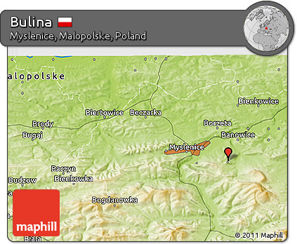 Physical 3D Map of Bulina