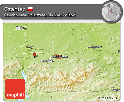 Physical 3D Map of Czaniec