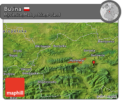 Satellite 3D Map of Bulina