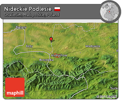 Satellite 3D Map of Nideckie Podlesie