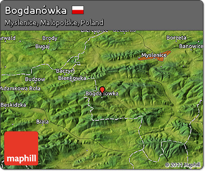 Satellite 3D Map of Bogdanówka