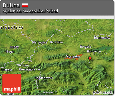 Satellite 3D Map of Bulina