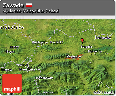 Satellite 3D Map of Zawada