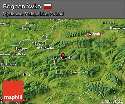 Satellite 3D Map of Bogdanówka