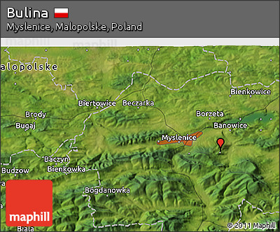 Satellite 3D Map of Bulina