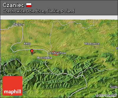 Satellite 3D Map of Czaniec