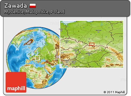 Physical Location Map of Zawada