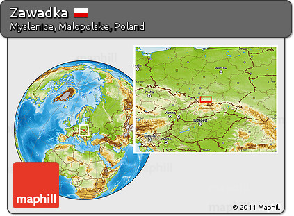 Physical Location Map of Zawadka
