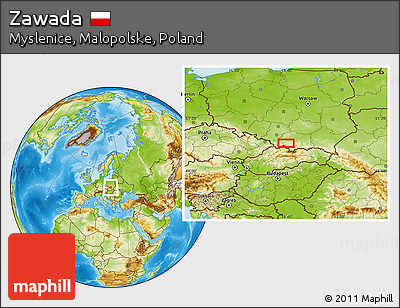 Physical Location Map of Zawada