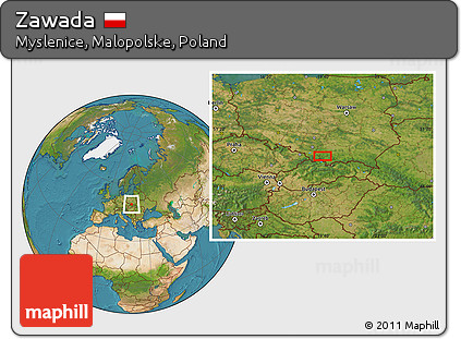 Satellite Location Map of Zawada