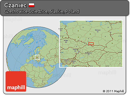 Savanna Style Location Map of Czaniec