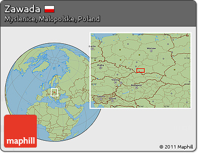 Savanna Style Location Map of Zawada