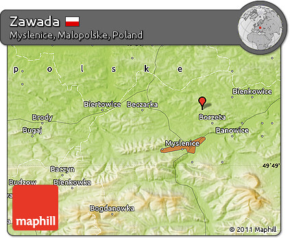 Physical Map of Zawada