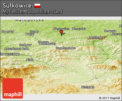 Physical Panoramic Map of Sułkowice