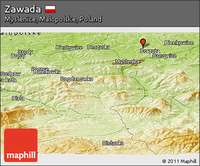 Physical Panoramic Map of Zawada