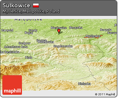 Physical Panoramic Map of Sułkowice