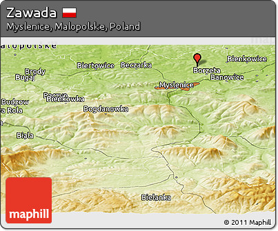 Physical Panoramic Map of Zawada
