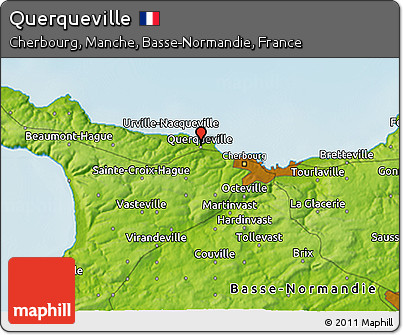 Physical 3D Map of Querqueville