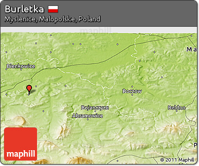 Physical 3D Map of Burletka