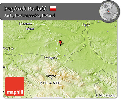 Physical 3D Map of Pagórek Radość
