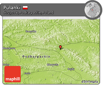 Physical 3D Map of Pułanki