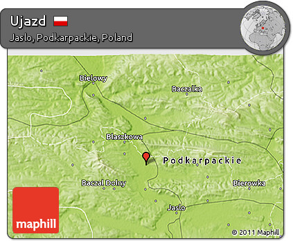 Physical 3D Map of Ujazd