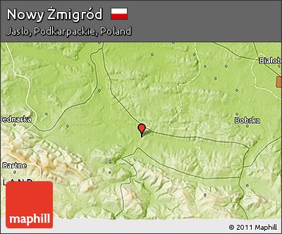 Physical 3D Map of Nowy Żmigród
