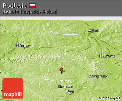 Physical 3D Map of Podlesie