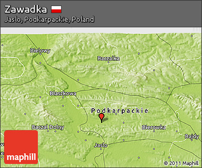 Physical 3D Map of Zawadka