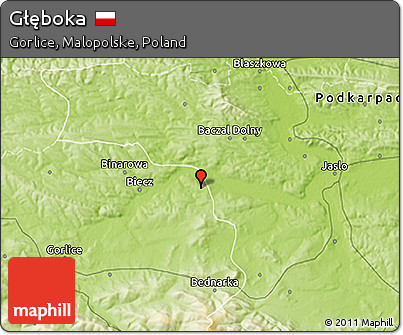 Physical 3D Map of Głęboka