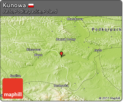 Physical 3D Map of Kunowa