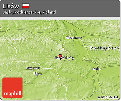 Physical 3D Map of Lisów