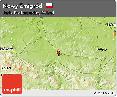 Physical 3D Map of Nowy Żmigród