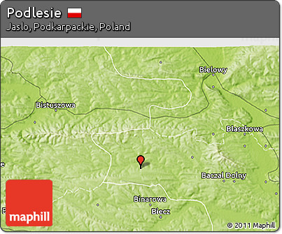 Physical 3D Map of Podlesie