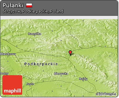 Physical 3D Map of Pułanki
