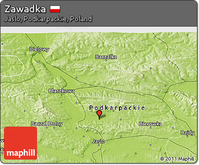 Physical 3D Map of Zawadka
