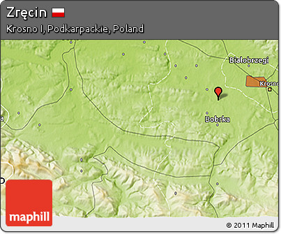 Physical 3D Map of Zręcin