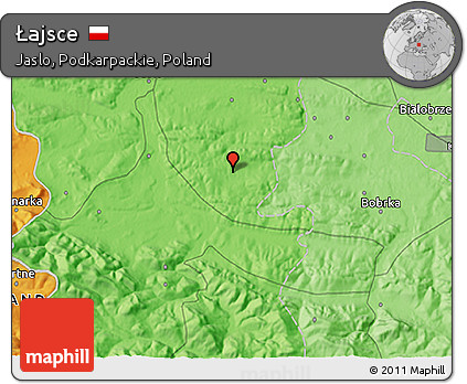Political 3D Map of Łajsce