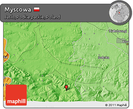 Political 3D Map of Myscowa