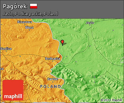 Political 3D Map of Pagórek