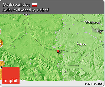 Political 3D Map of Makowiska