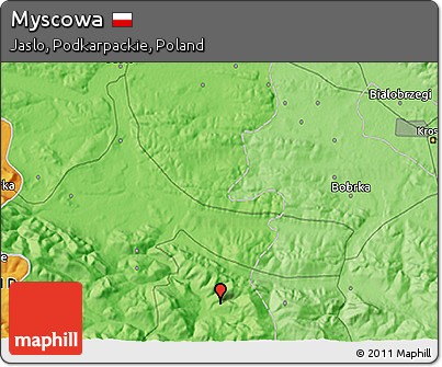 Political 3D Map of Myscowa