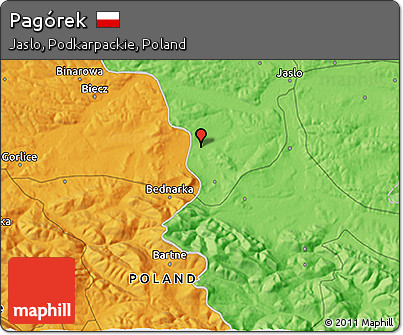 Political 3D Map of Pagórek