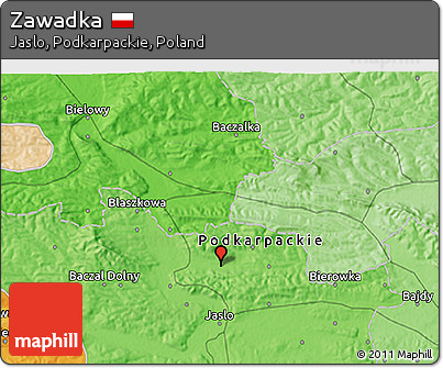 Political 3D Map of Zawadka