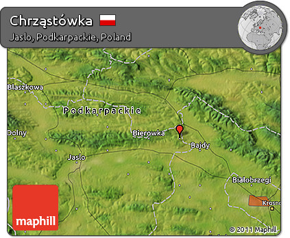 Satellite 3D Map of Chrząstówka