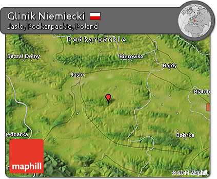 Satellite 3D Map of Glinik Niemiecki
