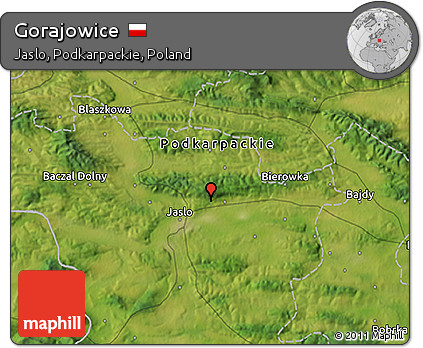 Satellite 3D Map of Gorajowice