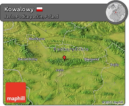 Satellite 3D Map of Kowalowy