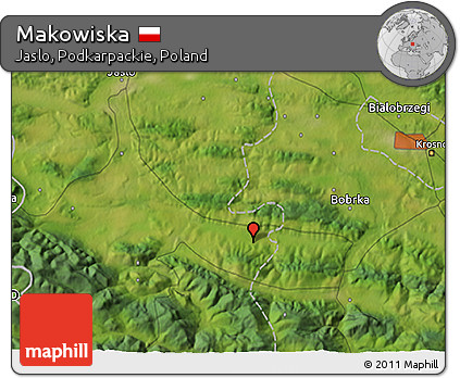 Satellite 3D Map of Makowiska