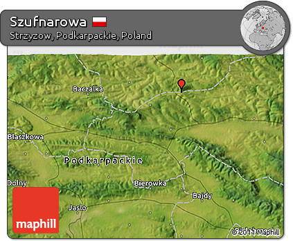 Satellite 3D Map of Szufnarowa